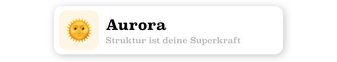 Aurora – Die Planerin
