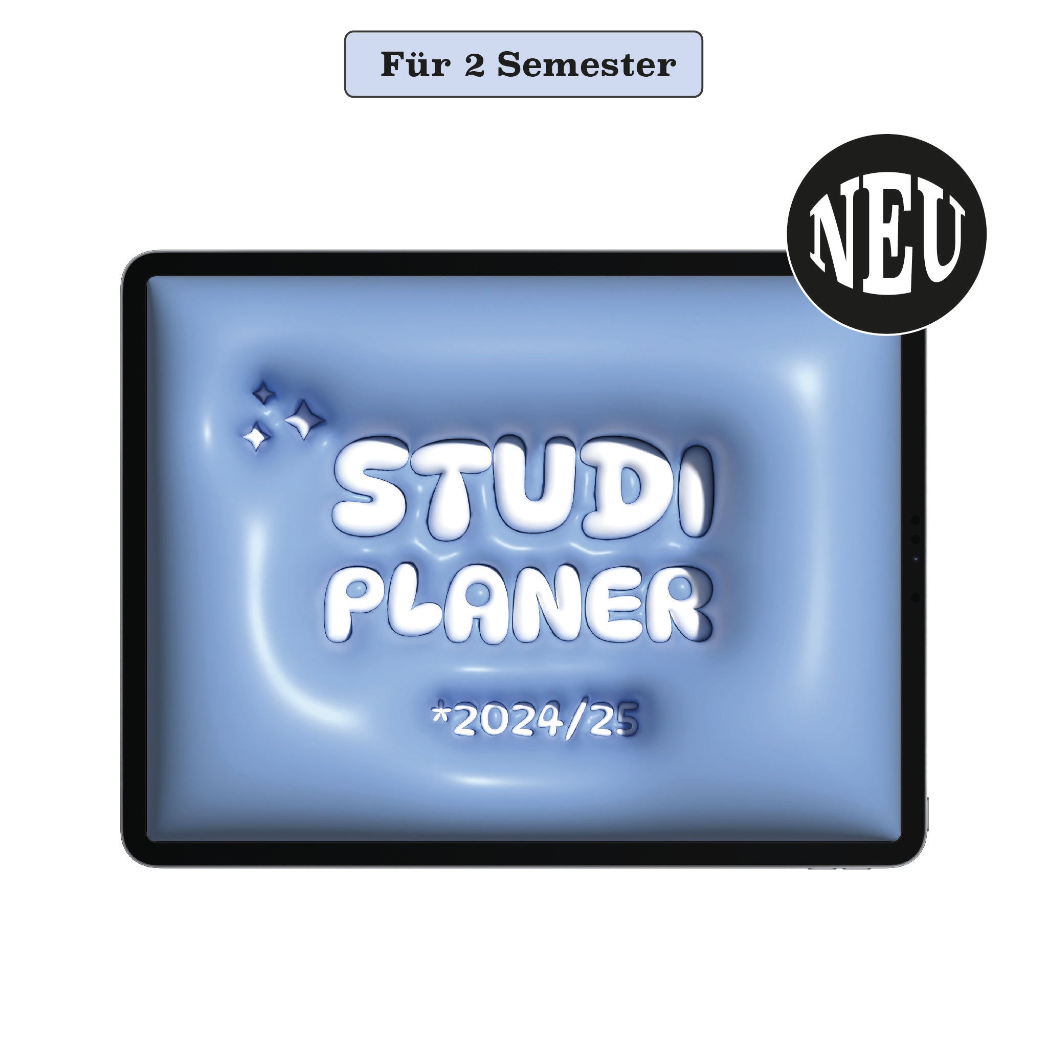 Digitaler Planer für 2 Semester 2024/25. Perfekt für die Organisation im Studium, ideal für GoodNotes und digitale Kalender.