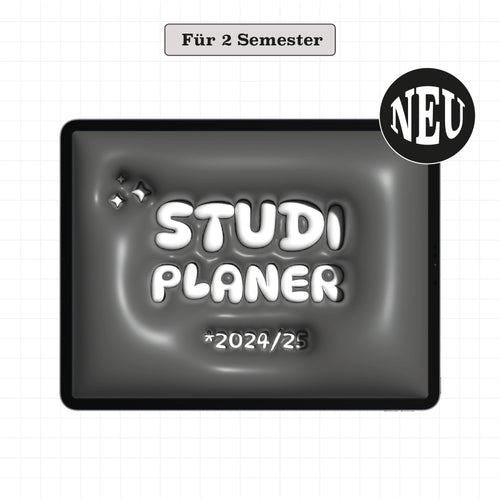 Digitaler Planer für 2 Semester 2024/25. Perfekt für die Organisation im Studium, ideal für GoodNotes und digitale Kalender.