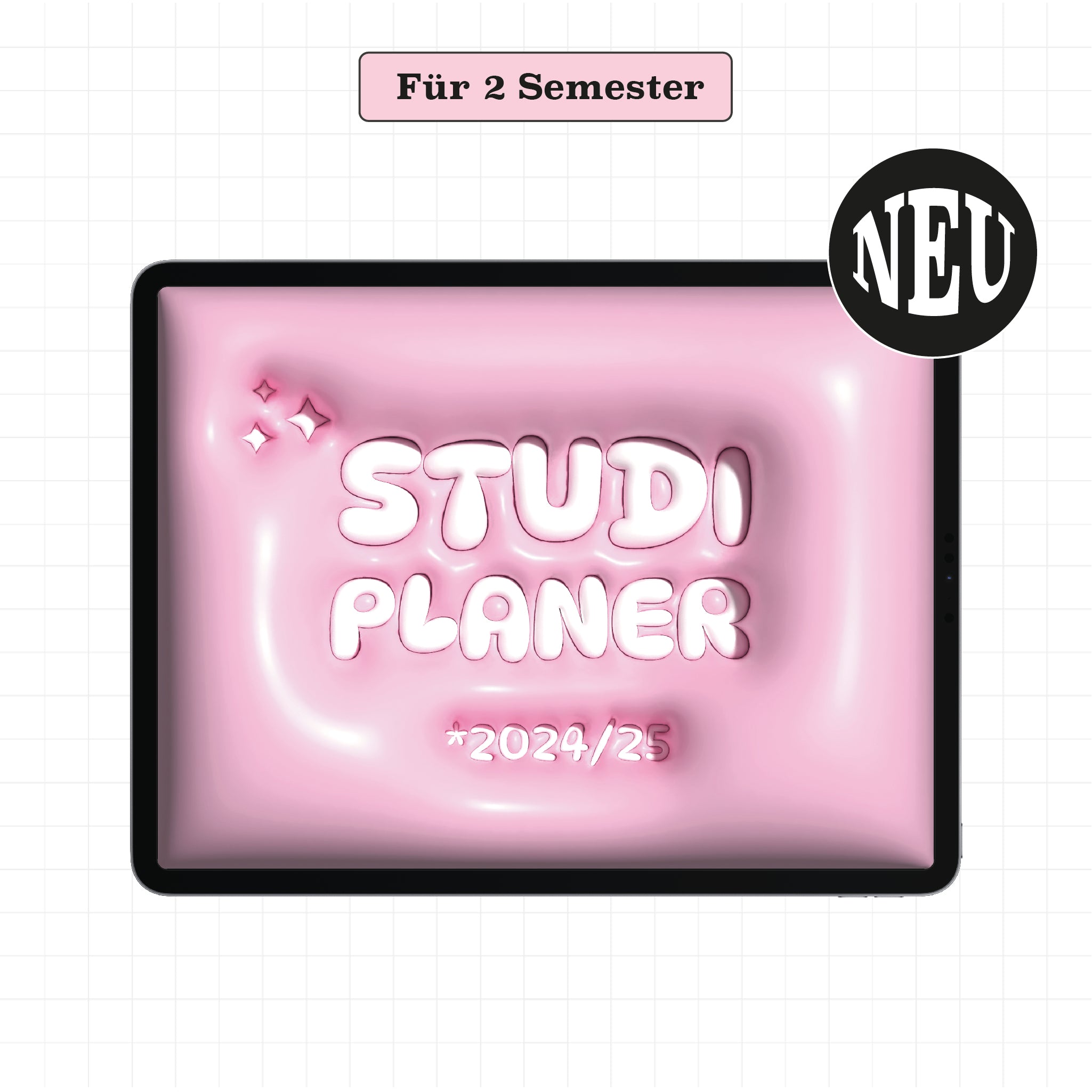 Digitaler Planer für 2 Semester 2024/25. Perfekt für die Organisation im Studium, ideal für GoodNotes und digitale Kalender.