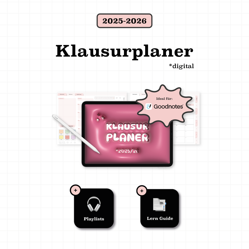 Klausurplaner 2025/26 für GoodNotes