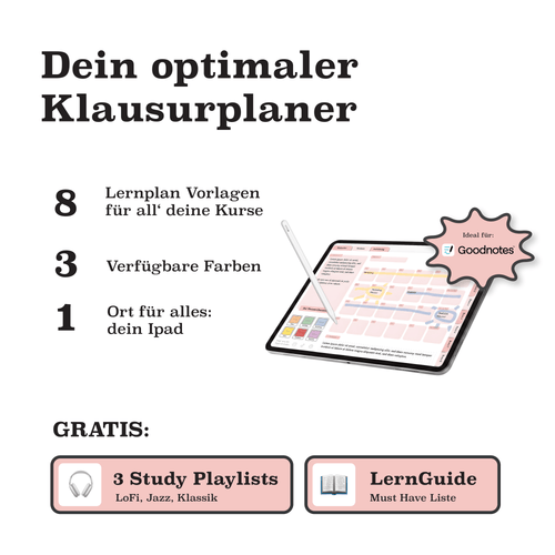 Klausurplaner 2025/26 für GoodNotes