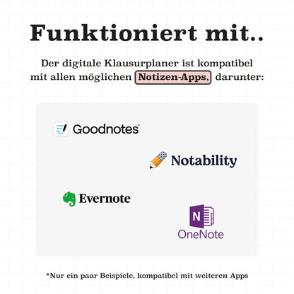 Klausurplaner 2025/26 für GoodNotes