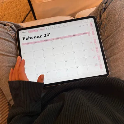 Monatskalender Februar auf dem iPad